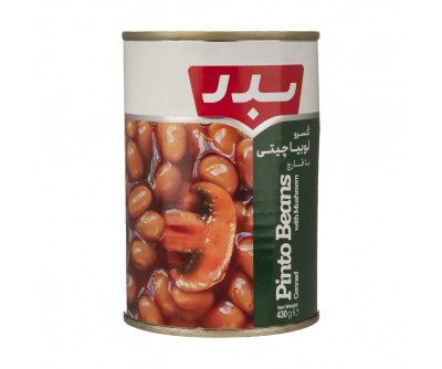 کنسرو لوبیا چیتی با قارچ بدر - 430 گرم